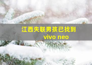 江西失联男孩已找到 vivo neo